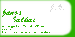 janos valkai business card